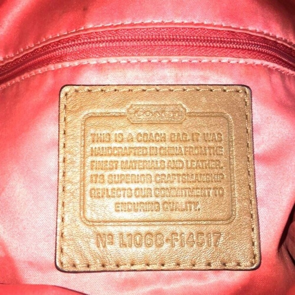 COACH Logo Shoulder Hobo Purse Leather Poc… - Picture 5 of 7